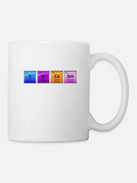 Sarcasme - Éléments de la chimie de l'humour Nerd drôle - Mug blanc - blanc