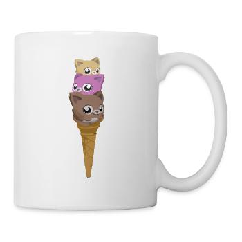 Katzen Eis - Tasse - Weiß - Rechts