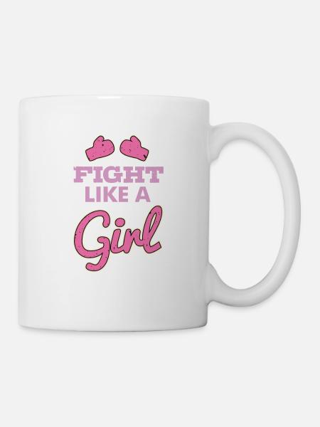 Se battre comme une fille - Mug blanc - blanc