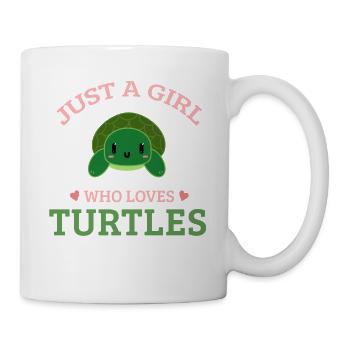 Funny Turtle - Just a Girl Who Loves Turtles - Mug - white - Right