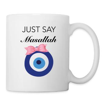 JUST SAY MASALLAH SHIRT - Tasse - Weiß - Rechts