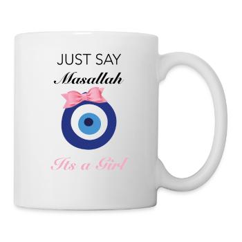 SAYMASALLAH rose c'est une fille - Mug blanc - blanc - Droite