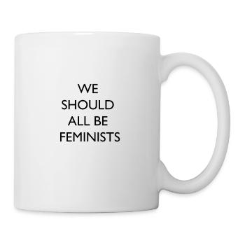 Nous devrions tous être féminisés noir - Mug blanc - blanc - Droite