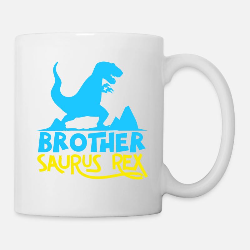 Brother Saurus Rex - Funny Dinosaur Graphic - Mug - white