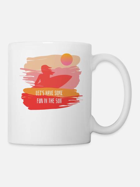 Esté, surfer - Mug blanc - blanc