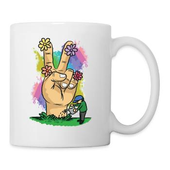 Peace Flower Power - Tasse - Weiß - Rechts