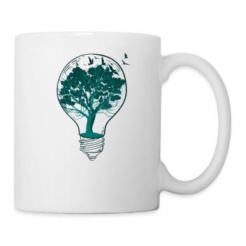 Lightbulb nature tree - Mug - white - Right