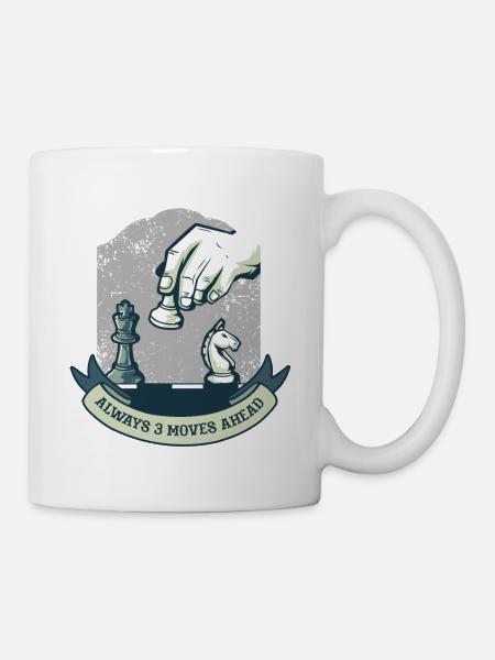 Toujours trois coups devant - Chess Sport Gift - Mug blanc - blanc