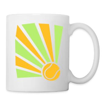 explosion de tennis - Mug blanc - blanc - Droite