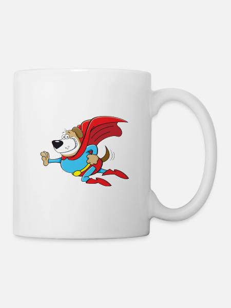 Superhero T-Shirt Dogs Gift Superpower - Mug - white