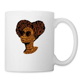 Black Girl - Melanin Afro Dark-skinned Colored - Mug - white - Right