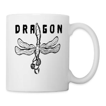 Insecte libellule avec inscription de dragon - Mug blanc - blanc - Droite