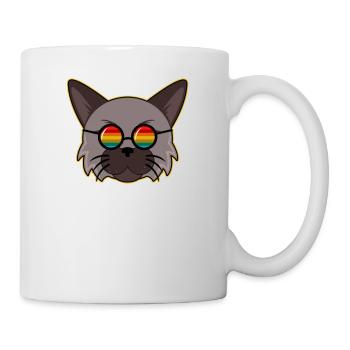 Lustige Homosexuell Pride LGBT Cat PurPride - Tasse - Weiß - Rechts