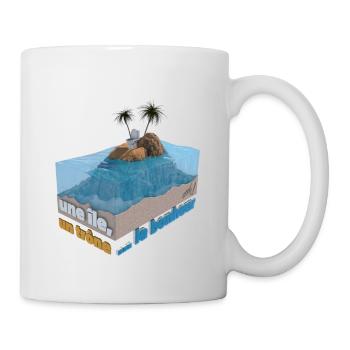 Une île, un trône ... le bonheur ! - Mug blanc - blanc - Droite
