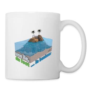 Une île, du foot ... le bonheur ! - Mug blanc - blanc - Droite