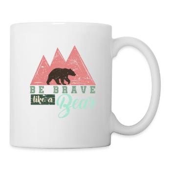 Bear as a gift for friends and nature lovers - Mug - white - Right