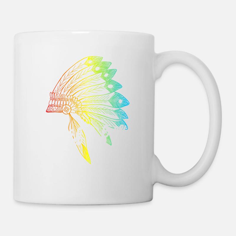 Sauvage et libre indiens amérindiens sauvages et libres - Mug blanc - blanc