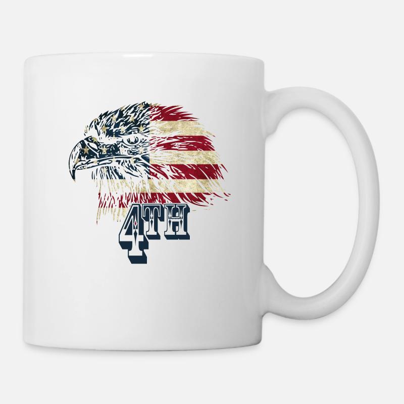 Unabhängigkeitstag am 4. Juli ADLER - Tasse - Weiß