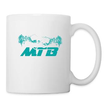Mountainbike - MTB Mountainbiker Geschenk - Tasse - Weiß - Rechts