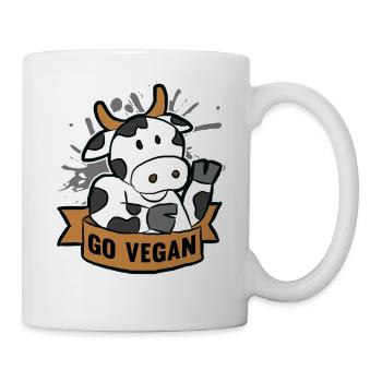 Go Vegan - Tasse - Weiß - Rechts