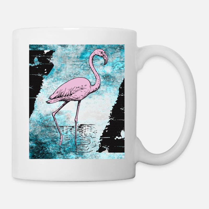 Flamant rose - Mug blanc - blanc