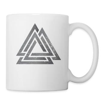 Valknut Norse Viking runic symbol - Mug - white - Right