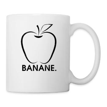 Apfel oder Banane - Tasse - Weiß - Rechts