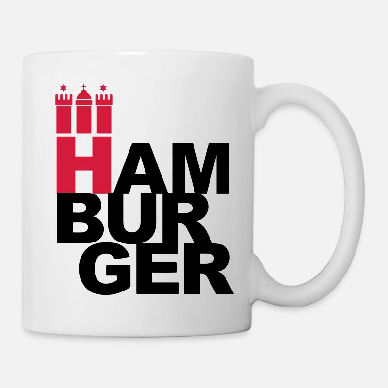 HAMBURGER 2c Hamburg coat of arms - Mug - white
