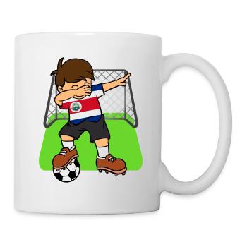Costa Rica Soccer Ball Dabbing Kid Costa Rican - Mug - white - Right