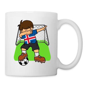 Ballon de football de l'Islande Dabbing Kid Island Island Football - Mug blanc - blanc - Droite