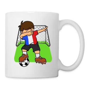 France Soccer Ball Dabbing Kid Français de football - Mug blanc - blanc - Droite