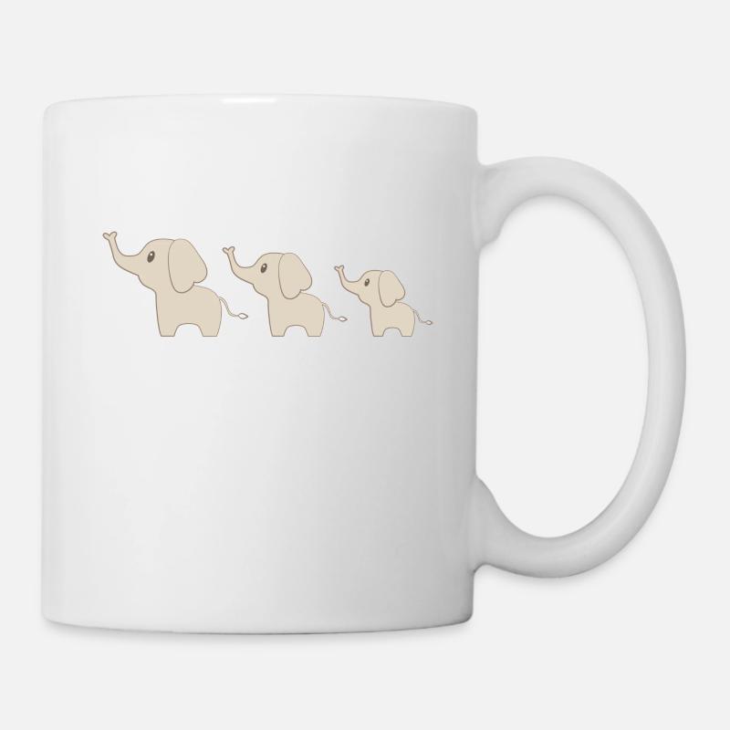 Eléphant - Amant éléphant - T-shirt éléphant - Mug blanc - blanc