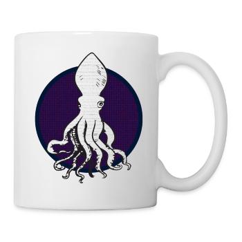 Weißer Octopus - Tasse - Weiß - Rechts