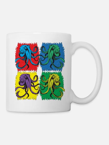 Octopus Pop Art - Mug - white