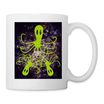 Verrückter Octopus - Tasse - Weiß - Rechts