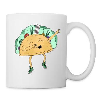 Dabbing Tacoo Tiere dab Bewegung Move Essen - Tasse - Weiß - Rechts