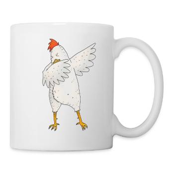 Dabbing Hahn Tier dab Bewegung Move Geschenk - Tasse - Weiß - Rechts