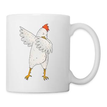 Dabbing Hahn Tier dab Bewegung Move Geschenk - Tasse - Weiß - Rechts