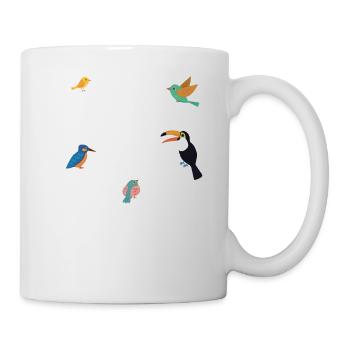 Bird Nerd T Shirt Bird Watching Birding Gift Geek - Mug blanc - blanc - Droite