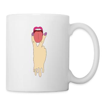 Lesbian Tongue Lgbt Pride Support Gay Love T Shirt - Mug - white - Right