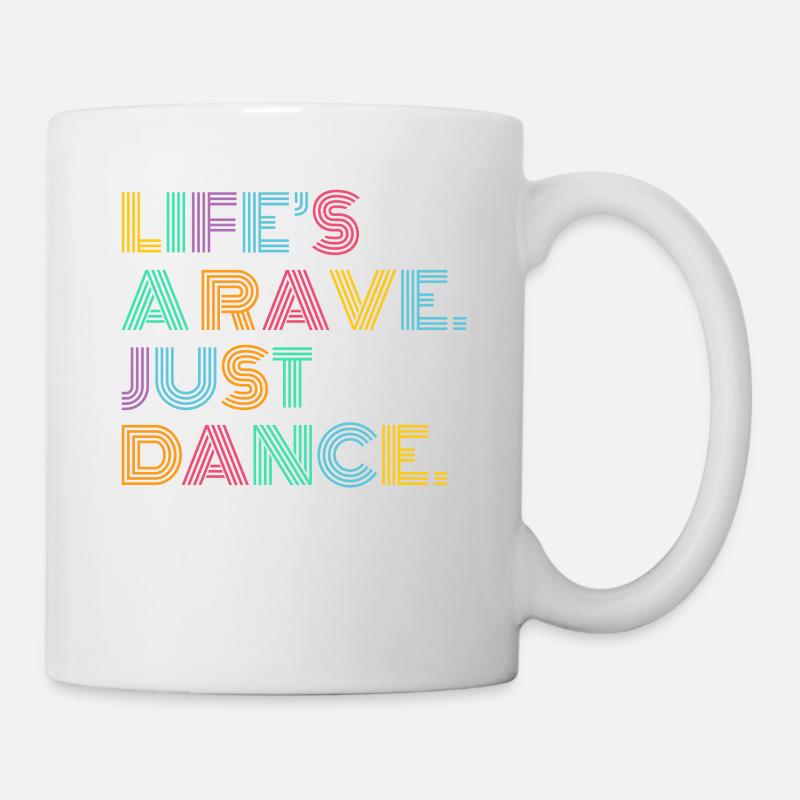 La vie est un cadeau coloré de musique de danse de Rave - Mug blanc - blanc