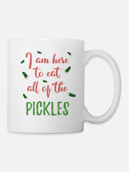 Je suis ici pour manger tous les cornichons - Mug blanc - blanc