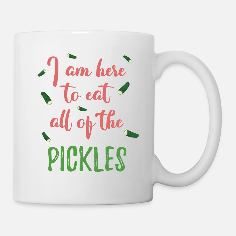 Je suis ici pour manger tous les cornichons - Mug blanc - blanc