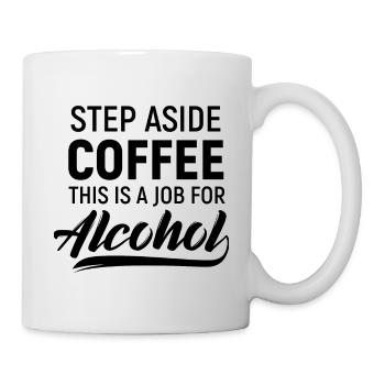 Alcool café bière vodka fête fatiguée - Mug blanc - blanc - Droite