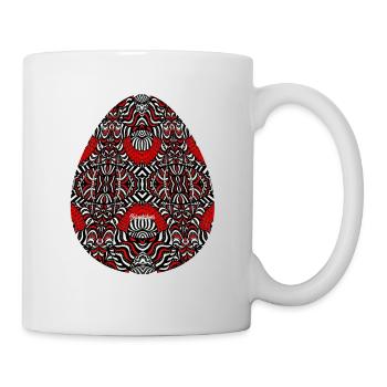Abstrakte Kunst - Tasse - Weiß - Rechts