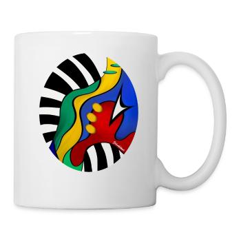 Abstrakte Kunst - Tasse - Weiß - Rechts