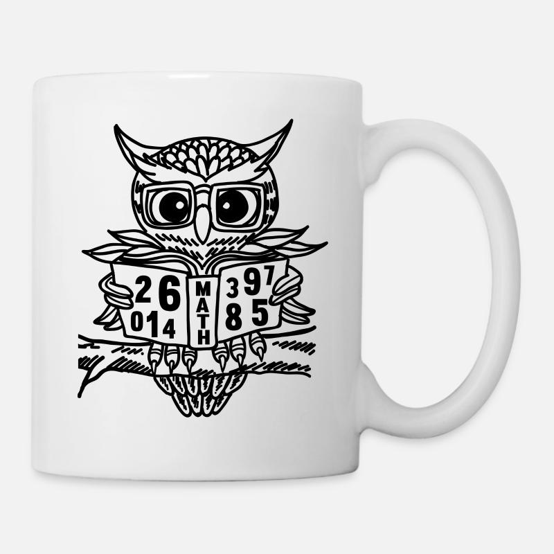 Hibou mathématique - Mug blanc - blanc