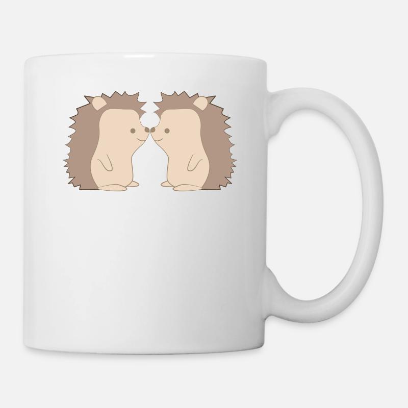 Hérisson - Hérisson amoureux - Hérisson fan - Hedgie - Mignon - Mug blanc - blanc