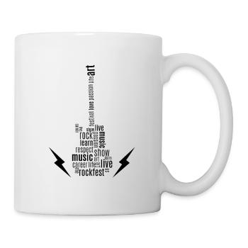 Rock guitar music slogan - Mug - white - Right