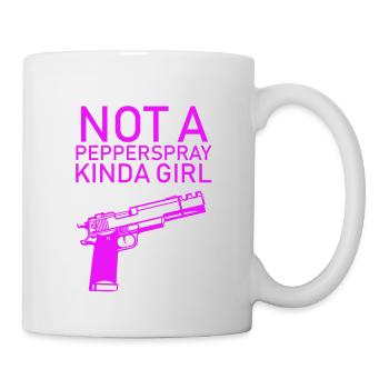 Gun Girl No Papperspray Guns Shooting Weapons - Mug - white - Right